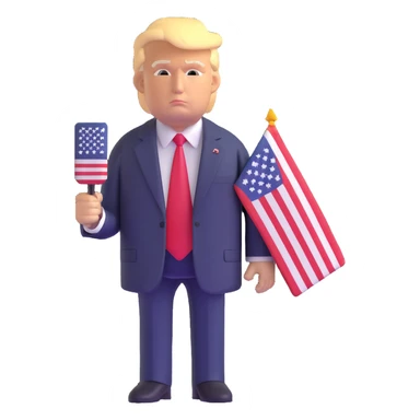 Donald Trump with American symbols sticker