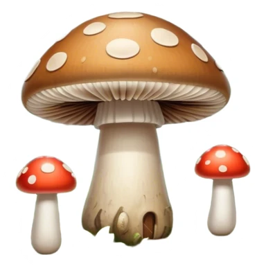 A mushroom with WiFi antennas sticker