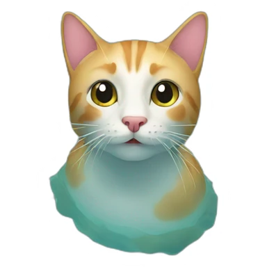 Cat in swimming pool sticker