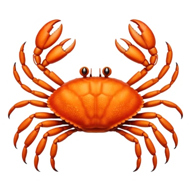 A crab with a total of eight legs sticker