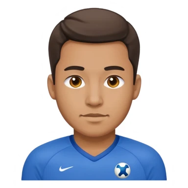 man with blue jersey sticker