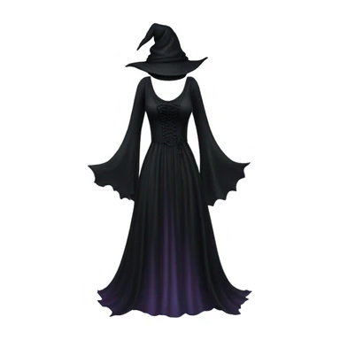 gothic flowy witch dress sticker