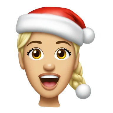 Miley Cyrus with santa hat sticker