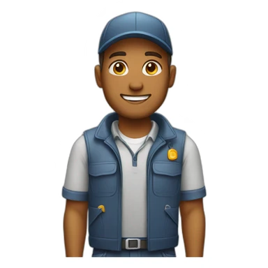 courier man sticker