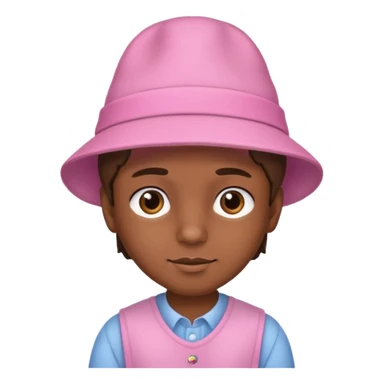 pink hatt and dress  man boy sticker