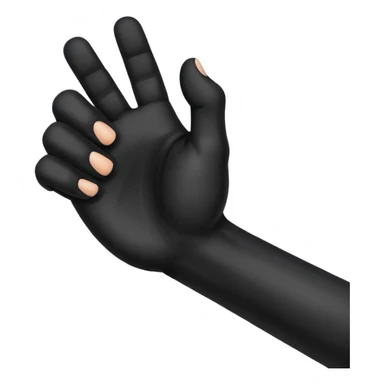 Black dog paw fist bumping a human hand sticker