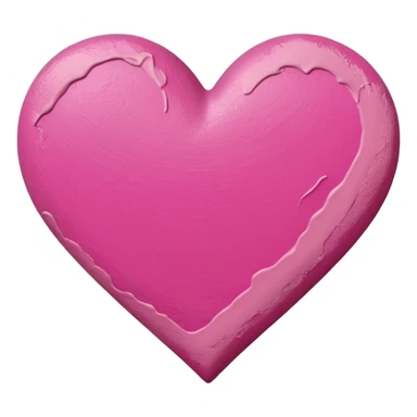 pink heart on canvas paint  sticker