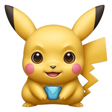 cute pikachu with big eyes smiling sticker