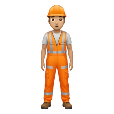 engineer hi-vis orange overalls trips sticker