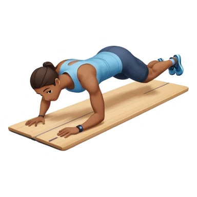 persona haciendo plancha gimnasio sticker