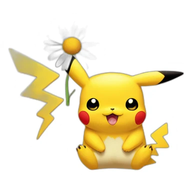 Pikachu déguisé en Daisy sticker