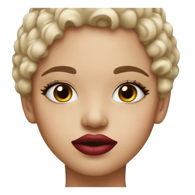 A beautiful girl having lipstick  sticker