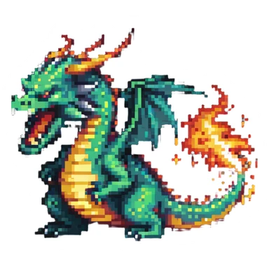 dragon rage, angry dragon breathing fire sticker