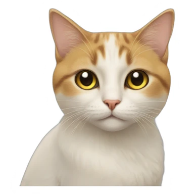 Cat on a bird sticker