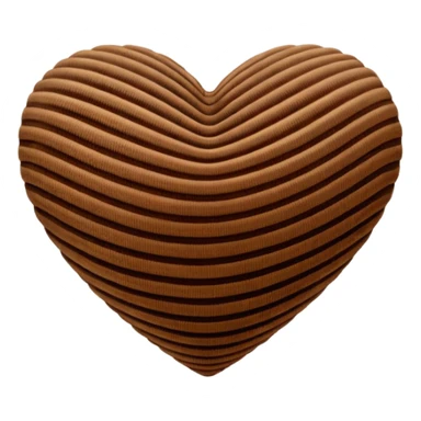 Corduroy texture heart sticker