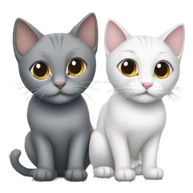 two gray cats sticker