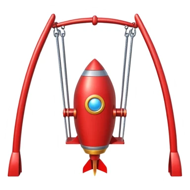 a swing with side rockets, designed to launch the person sticker
