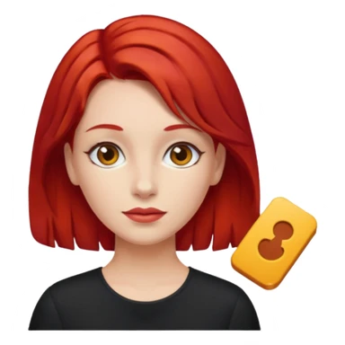 kırmızı toka takan kadın sticker