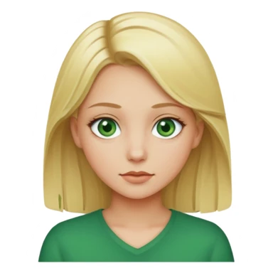 Girl blonde Green eyes sticker