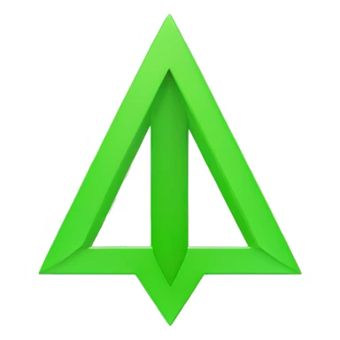 standard arrow pointing up color green sticker