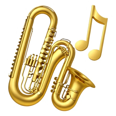 drei musiknoten in goldfarben, kein notenschlüssel. sticker