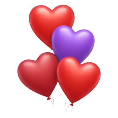Heart shaped balloons sticker