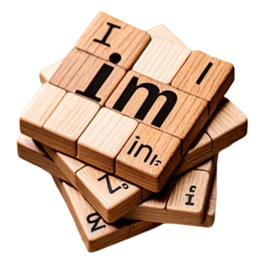 I'm In in scrabble letters sticker
