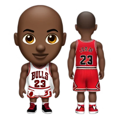 Michael Jordan with Bulls jersey sticker