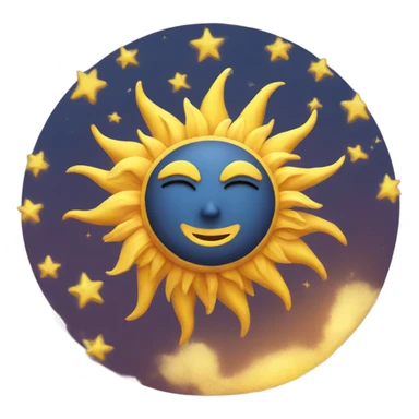 Sun moon sticker