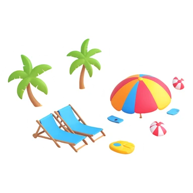 Seating at beach sticker
