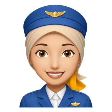 Hijabi flight attendant sticker