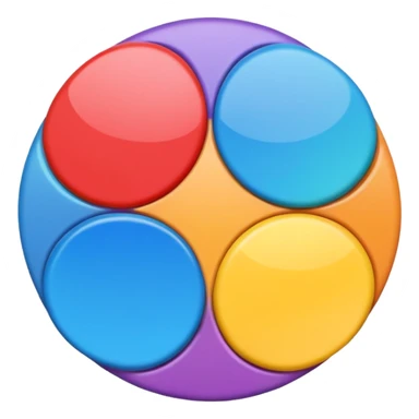 3d plain circle multi colour  sticker