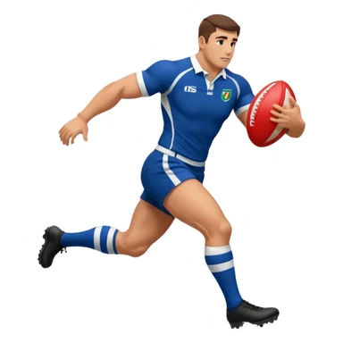 player kicking  rugby ball sticker