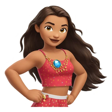 smiling girl with jewelry sticker