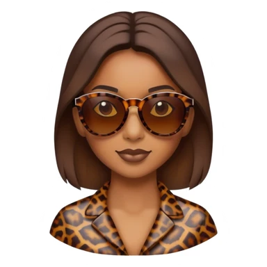 Brown sun glasses women’s tortoise shell sticker