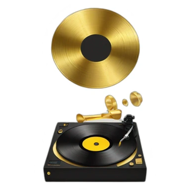 gold vinyl records sticker