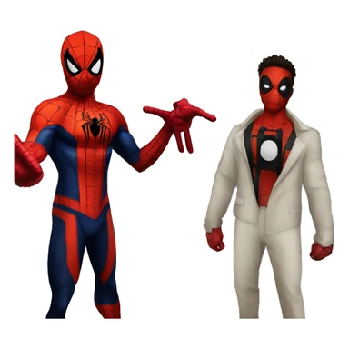 Spiderman and deedpool sticker