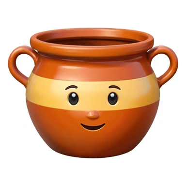 Painted Clay Pot sticker