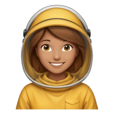 female bee keepers with brown hair sticker
