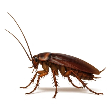 cockroach, realistic style, detailed sticker