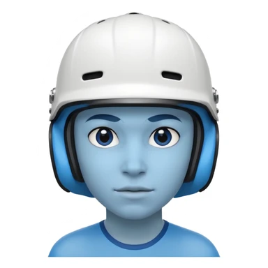 Skater with blue sticker