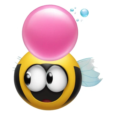 bumblebee blowing bubble gum sticker