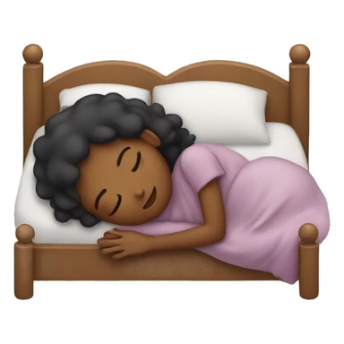 Girl sleeping in bed sticker
