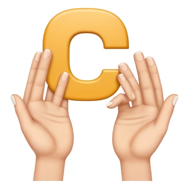 Make the letter S with emoji hands sticker