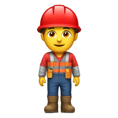 builder with red helmet without face sticker