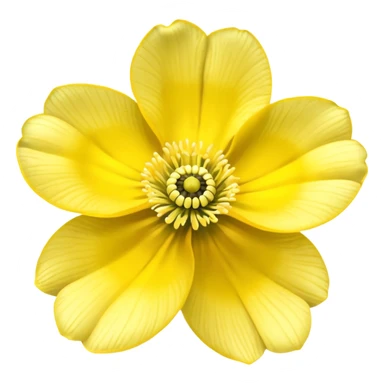 five leaved yellow anemone sticker