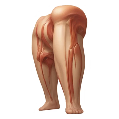 Sad hamstring muscle sticker