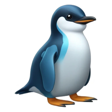 blue penguin full body sticker
