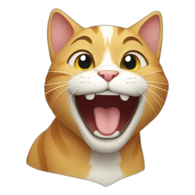 the cat laughs sticker