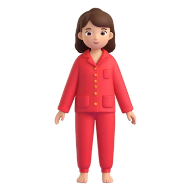 A blogger girl in red pajamas sticker
